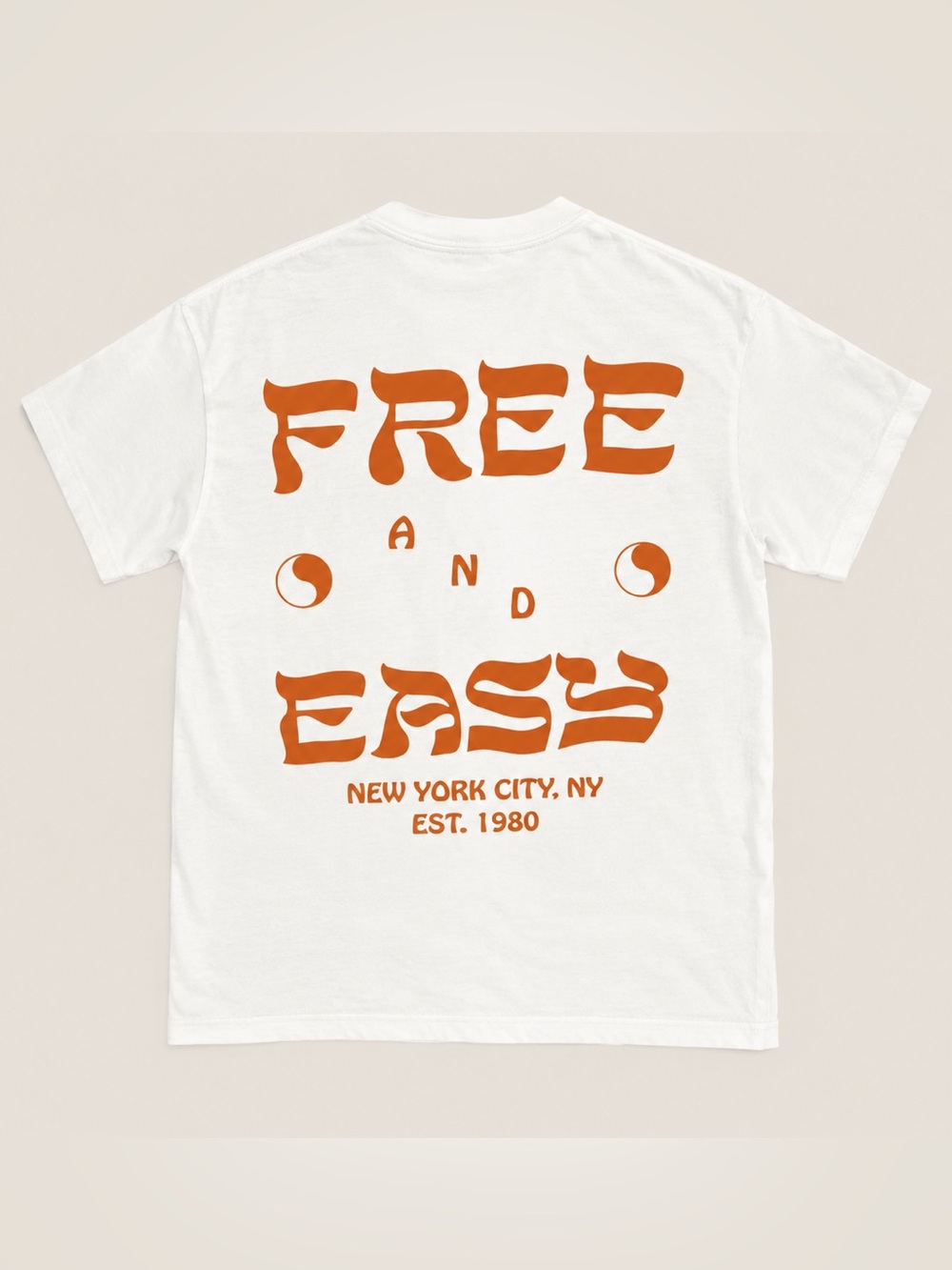 Free & Easy NYC Yin Yang Graphic Tee in White Size XL Collab w/ Urban Outfitters